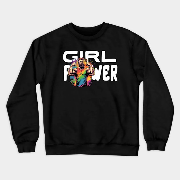 Girl Power Crewneck Sweatshirt by TreemanMorse